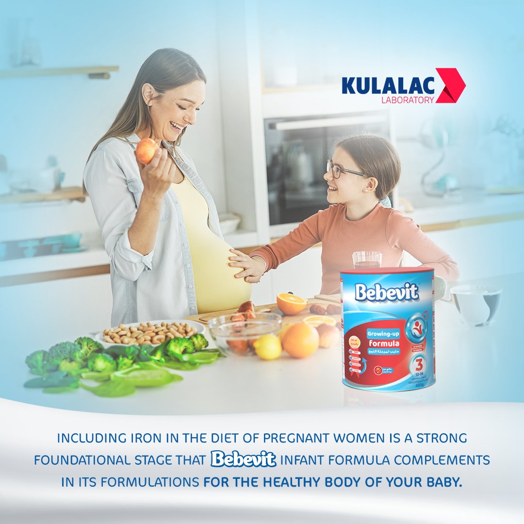 bebevitformula's tweet photo. Including iron in the diet of pregnant women is a strong foundational stage that #bebevit infant formula complements in its formulations for the healthy body of your baby
#kulalac_laboratory #kulalacgrowth #BabyMilestones #firstfoods #milkformula https://t.co/1JQ10gthUj