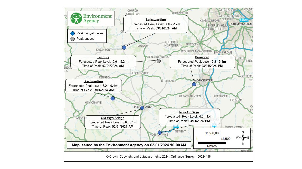 EnvAgencyMids's tweet image. Latest peak maps for #RiverSevern #RiverAvon #RiverTeme #RiverWye

A large number of #FloodWarnings and Alerts remain in place across the #Midlands.

Keep checking your #flood risk 👇

check-for-flooding.service.gov.uk