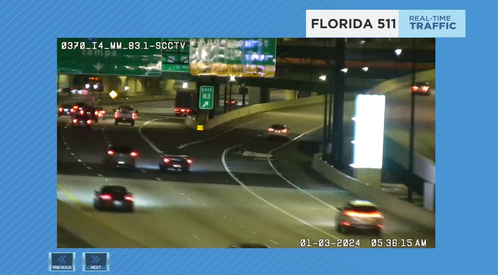 WATCH OUT: object blocking right lane of I-4 west off-ramp to Anderson St in Downtown #Orlando. #News13Orange