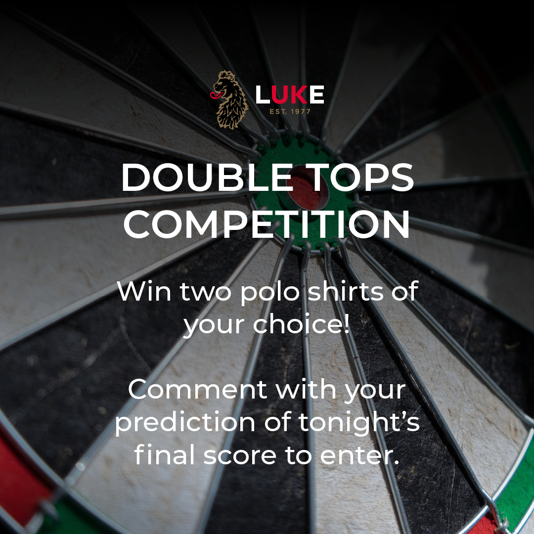 LukeRoper's tweet photo. 🎯 Luke V Luke 

We’ve got tops with their names on - that’s how confident we are that Luke’s a winner

🏆 Predict the final score of tonight's #WorldDartsChampionship final (e.g. Luke Littler 7-4) for a chance to win 'double tops'.

RT for an extra entry! 

#LUKE1977 https://t.co/JngCPWZ6WD