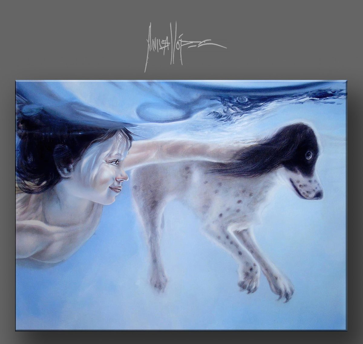 Aniballopez01's tweet photo. Underwater portrait Technique; Acrylic on canvas #portraitphotography #Landscape #draw #pencil #photoshop #zbrush #conceptart #conceptart #art #Animal #perros #environmentdesign #SMOOD #DigitalArtist #paint #pincel #pintura https://t.co/iESxaVH8Od