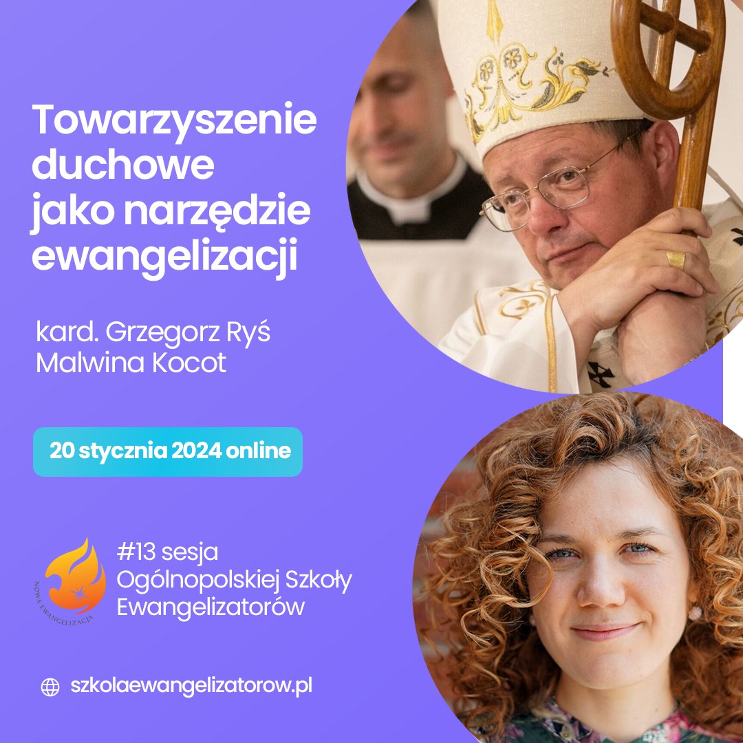 szkola_ose's tweet photo. 🔥 Gorąco zapraszamy do wzięcia udziału w najbliższym spotkaniu Ogólnopolskiej Szkoły Ewangelizatorów "Ewangelizujemy parafię!"
🔥 13 sesja OSE odbędzie się w sobotę 20 stycznia 2024 trybie online. Tematem tej sesji będzie towarzyszenie duchowe jako narzędzie ewangelizacji. https://t.co/6WXjXiNvsC