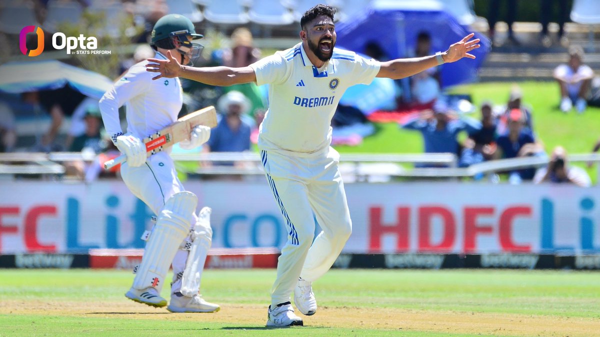 6/15 - @mdsirajofficial's 6/15 against South Africa is his best bowling figures in men's Test and also the second best returns by any Indian pacer against the Proteas (@imShard - 7/61 in January 2021). Menacing. #SAvIND