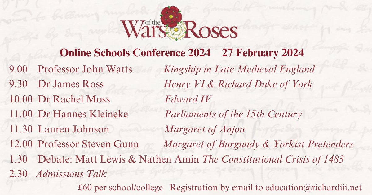 There is still time for sixth form history teachers to sign their class up for this online conference next month.