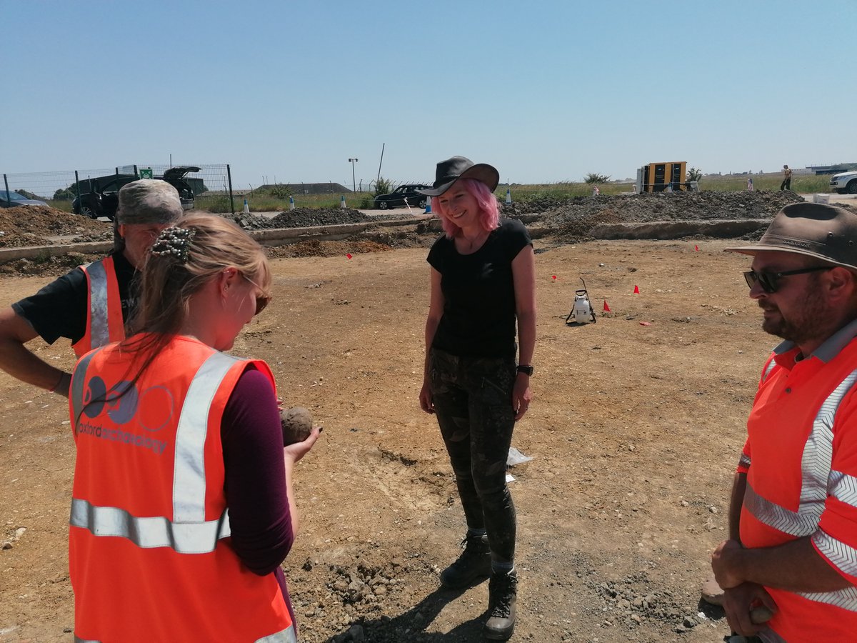 During the hot summer, a team from the Cambridge office were delighted to welcome @theAliceRoberts and the #DiggingforBritain team to an exciting Romano-British site under an old RAF Cold War airbase at @AlconburyCampus in Cambridgeshire.