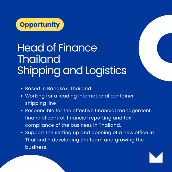ImpactTalent's tweet photo. Impact Talent is partnering with a leading shipping and logistics company to support them with their search for a Head of Finance in Thailand. 

#ContainerShipping #Finance #JobOpportunity https://t.co/3Kvu2epFi2 https://t.co/aAdUaZeuVy