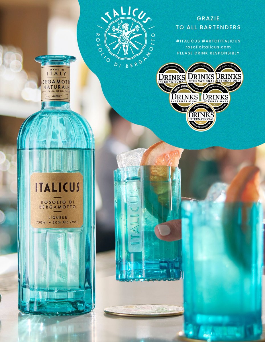 We are thrilled to be part of the @DrinksIntMag top10 trending liqueurs #brands for the 6th Year! Grazie to all the #bartending community for the continuous support - here we raise a toast to you! Thank you for being part of our #italicus story. Salute! #artofitalicus