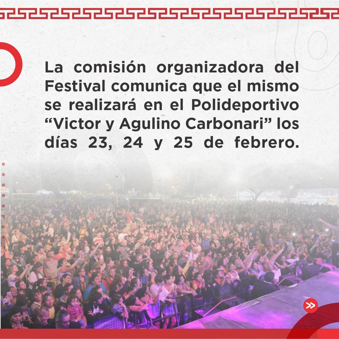 muni_CdG's tweet photo. ✅ Convocatoria de artistas para el Festival Las Tres Lunas 2024 🎶

🙌🏼 Del 23 al 25 de febrero, viví la fiesta más popular de la región. https://t.co/wIS7QfIhj0