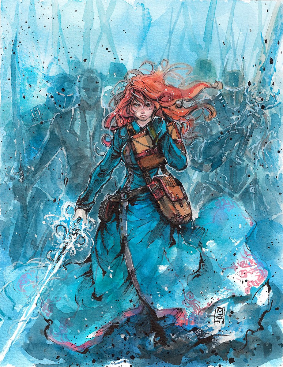 Happy New Year 🎊
Most recent completed ink & watercolor! #shallan from #stormlightarchive

Dragon samurai 2024 version is incoming ~