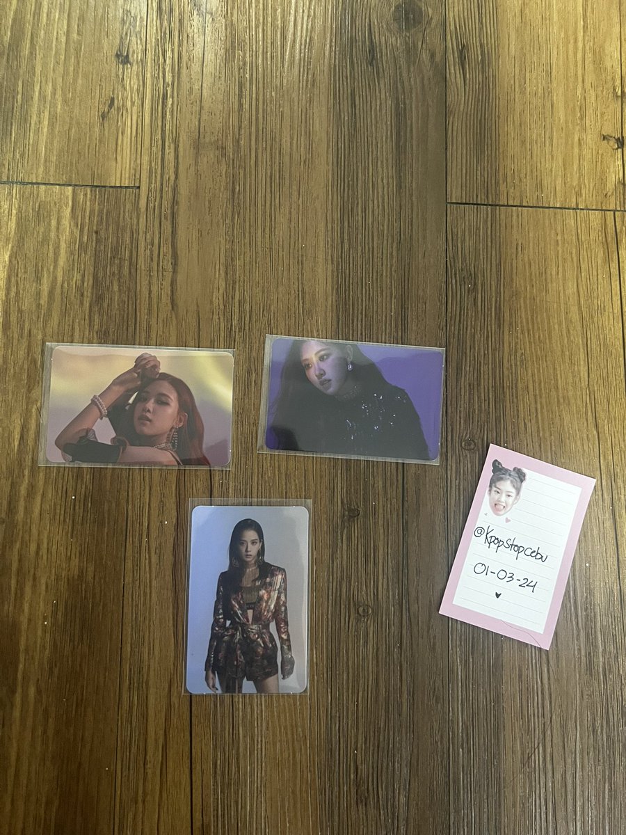 kpopstopcebu's tweet photo. wts lfb 

•blackpink square up photocard pc 
•kill this love complete signed message photocard pc (prio complete buyer)
•the album photocard pc
•special edition globe photocard pc https://t.co/wr5Nh24wVh