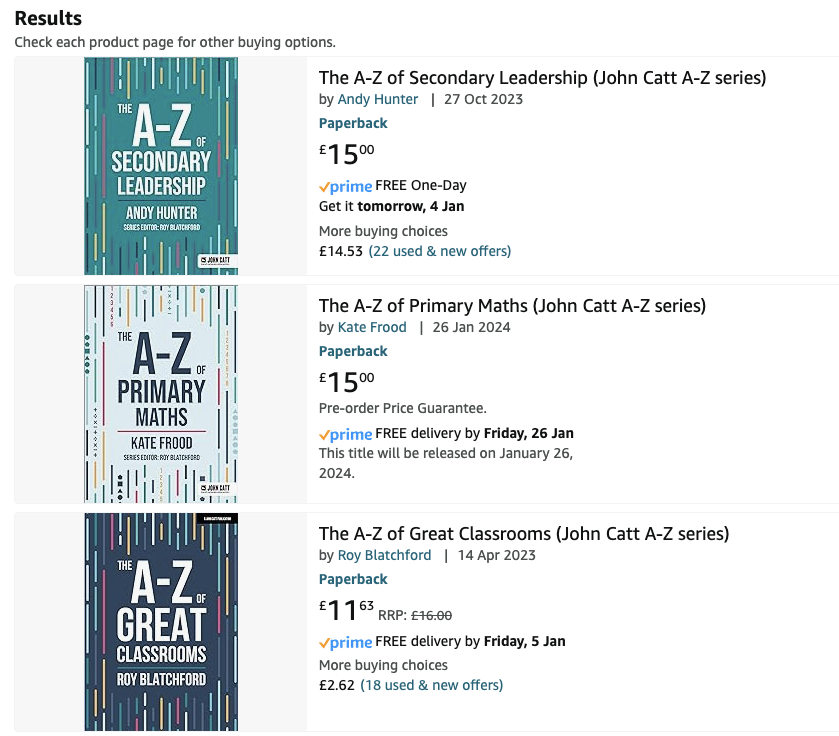 John Catt Educational from Hachette Learning (@johncatted) on Twitter photo Delighted that there will soon be a third book in our A-Z series: The A-Z of Primary Maths. <a href="/KateFrood/">Kate Frood</a> draws on her rich experience as a teacher & leader to bring alive the fun & fundamentals of the teaching and learning of mathematics in the primary years amazon.co.uk/Z-Primary-Math… Delighted that there will soon be a third book in our A-Z series: The A-Z of Primary Maths. <a href="/KateFrood/">Kate Frood</a> draws on her rich experience as a teacher & leader to bring alive the fun & fundamentals of the teaching and learning of mathematics in the primary years amazon.co.uk/Z-Primary-Math…