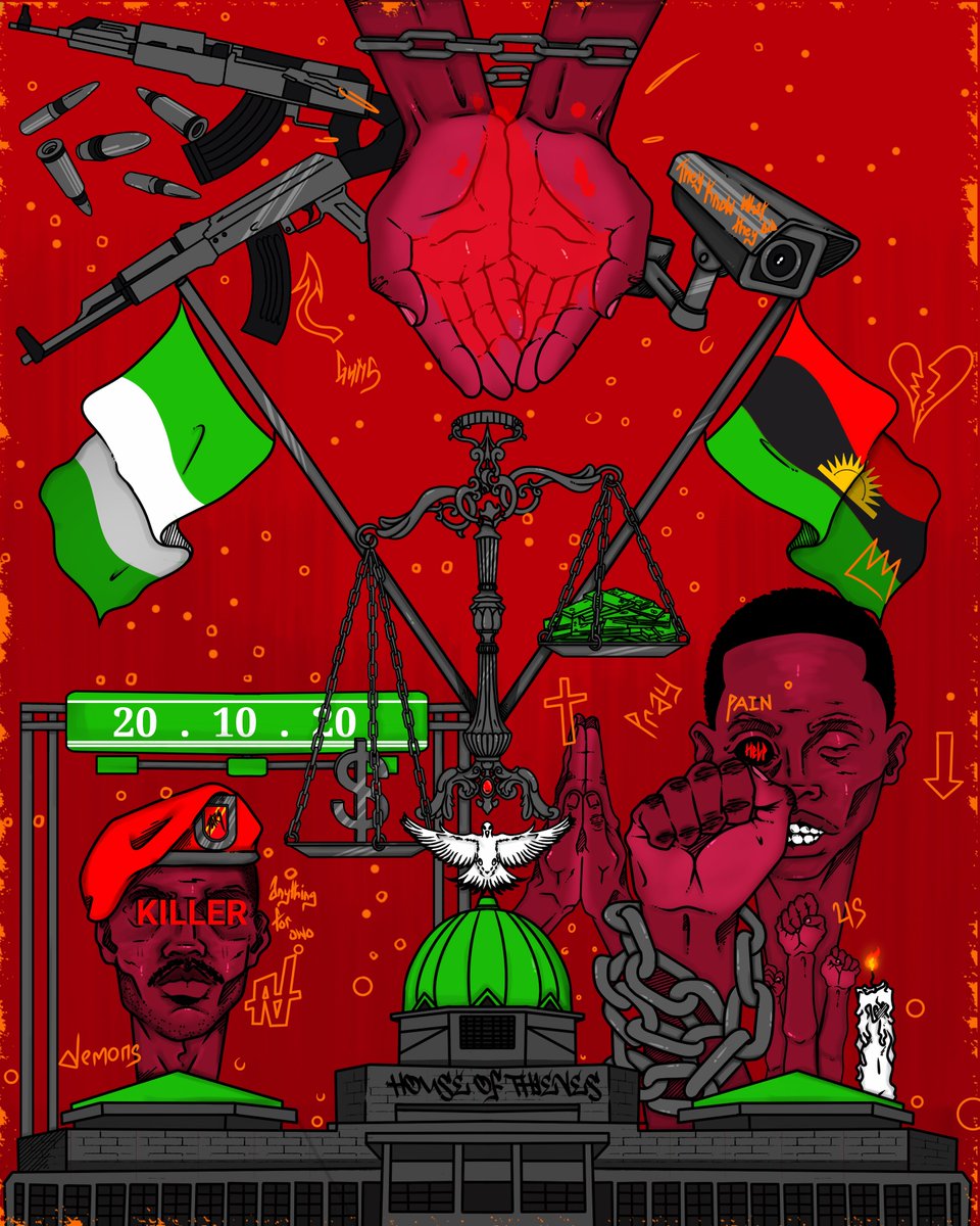 Current state of Nigeria 
My entry for the #49thartchallenge <a href="/the49thstreet/">49th.</a> #49thstreet #endsars