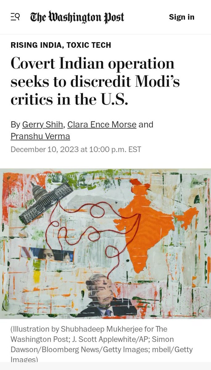 Mairakhan0426's tweet photo. Although #India views itself as developed &amp;established,reality is entirely different.from failing to k!ll a #Sikh leader to recent @washingtonpost article exposed RAW operator Satpathy was involved in disinformation effort in the US.This suggests RAW officials retirement by now😂 https://t.co/6VtBTaDOQl