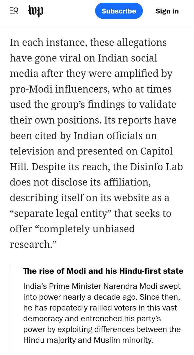 Mairakhan0426's tweet photo. Although #India views itself as developed &amp;established,reality is entirely different.from failing to k!ll a #Sikh leader to recent @washingtonpost article exposed RAW operator Satpathy was involved in disinformation effort in the US.This suggests RAW officials retirement by now😂 https://t.co/6VtBTaDOQl