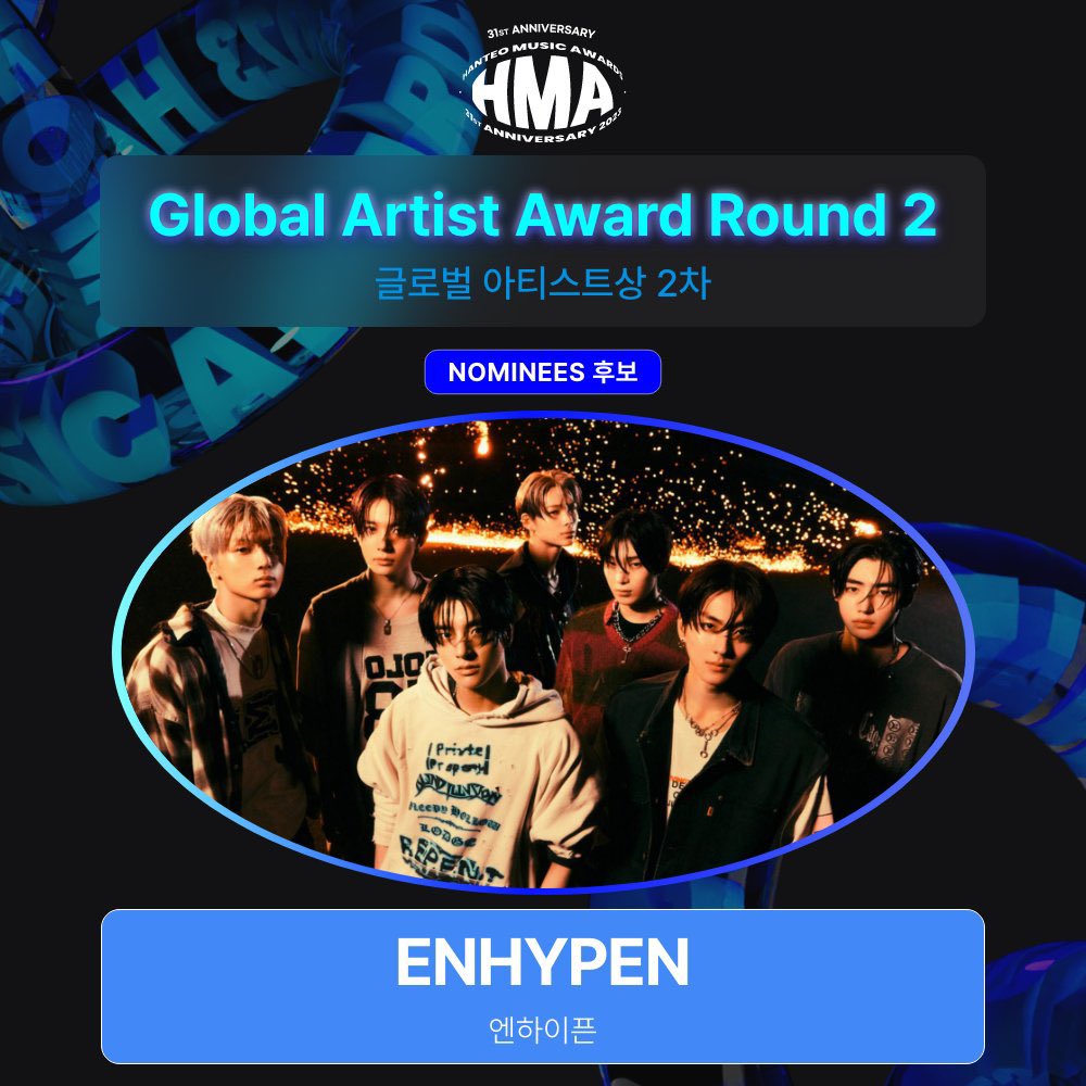 ENGENEs ‼️WE'RE NOT DONE 📢

— these two votings on whosfan app for HMA will start tomorrow until january 17. pls take this time to collect votes again for #ENHYPEN. we exhaust a lot of votes during whosfandom award voting, now we have to claim that back. HYPE THE TL 🚨