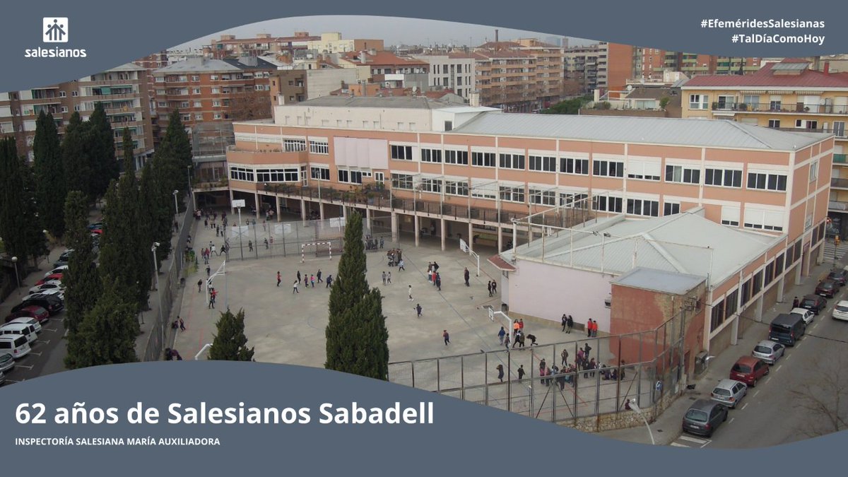 Salesianos España - #SomosFuturo (@salesianoses) on Twitter photo En 1962, hace 62 años, los Salesianos abrieron Casa en Sabadell. Los salesianos Enrique Ramón y Joan Santaeulària hicieron posible este comienzo. Hoy tiene Colegio, Centro Juvenil y Parroquia, además de ONGD Vols. ¡Enhorabuena <a href="/SalesiansSbd/">Salesians Sabadell</a>! #EfeméridesSalesianas <a href="/SalesianosSMX/">Salesianos SMX - #UnSueñoParaTi</a> En 1962, hace 62 años, los Salesianos abrieron Casa en Sabadell. Los salesianos Enrique Ramón y Joan Santaeulària hicieron posible este comienzo. Hoy tiene Colegio, Centro Juvenil y Parroquia, además de ONGD Vols. ¡Enhorabuena <a href="/SalesiansSbd/">Salesians Sabadell</a>! #EfeméridesSalesianas <a href="/SalesianosSMX/">Salesianos SMX - #UnSueñoParaTi</a>