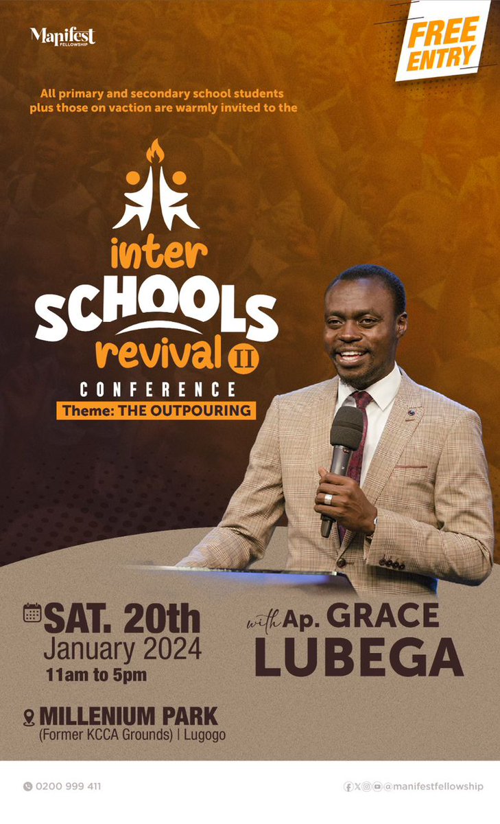 Are you sure you're ready for this year's 2nd edition of the Inter-Schools Revival Conference 

#TheOutpouring
#InterSchoolsRevivalConference