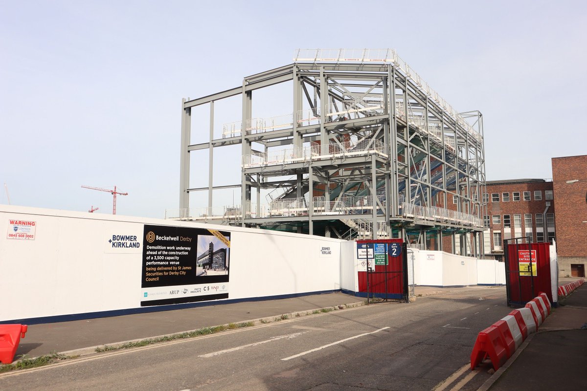 Derby City Lab (@derbycitylab) on Twitter photo Fantastic to see that great progress is being made on the new performance venue, which is part of the £200m Becketwell regeneration scheme 🏗️
Find out more 👉 buff.ly/3vrhkWW
#DerbyUK #CityLab <a href="/bandkbuild/">Bowmer+Kirkland</a> <a href="/StJamesSecLtd/">St James Securities</a> <a href="/ASMGlobalLive/">ASM Global</a> Fantastic to see that great progress is being made on the new performance venue, which is part of the £200m Becketwell regeneration scheme 🏗️
Find out more 👉 buff.ly/3vrhkWW
#DerbyUK #CityLab <a href="/bandkbuild/">Bowmer+Kirkland</a> <a href="/StJamesSecLtd/">St James Securities</a> <a href="/ASMGlobalLive/">ASM Global</a>