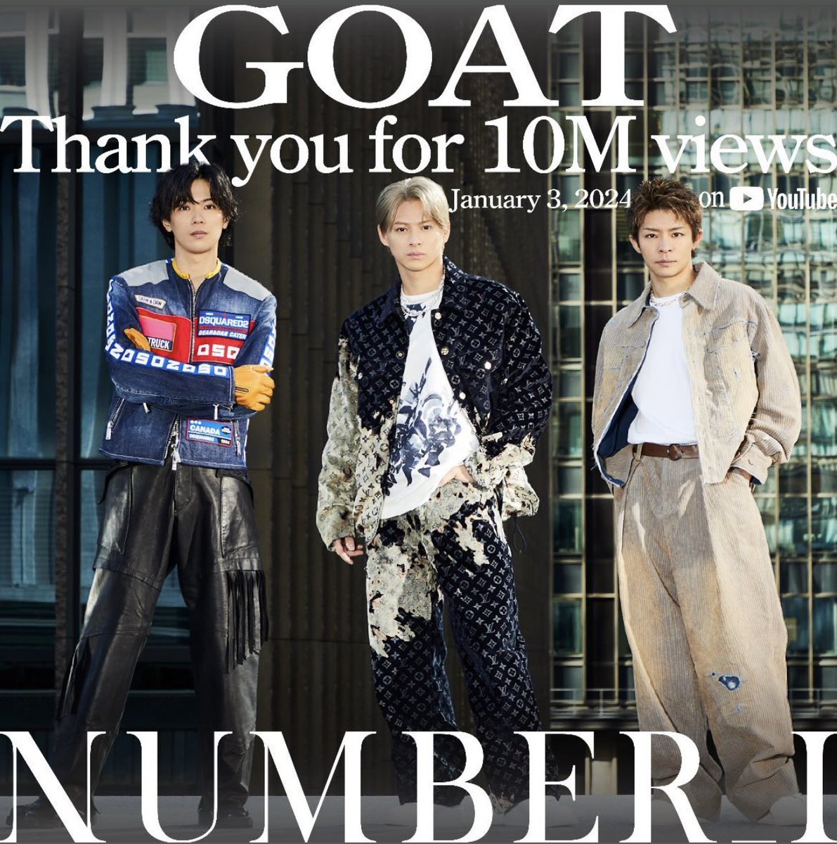 kei_libra29's tweet photo. 1000万回おめでとうございます🎊
嬉しい、凄く嬉しい〜🐐🐐🐐

 #GOAT
 #Number_i https://t.co/t0kVtMl8li