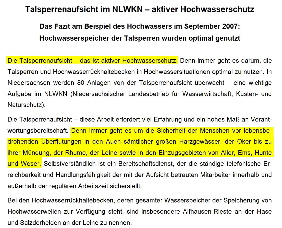 quickstephan's tweet photo. @nevetsarndt @SHomburg Sämtliche Talsperren und die großen Regenrückhaltebecken können offensichtliche einen massiven Einfluss auf den NDS Hochwasserschutz haben.

https://t.co/NBjDMLishI

Leider ist nichts Aktuelleres dazu zu finden. Aber das Dokument ist trotzdem ganz interessant, finde ich. https://t.co/fzWeHSdILI
