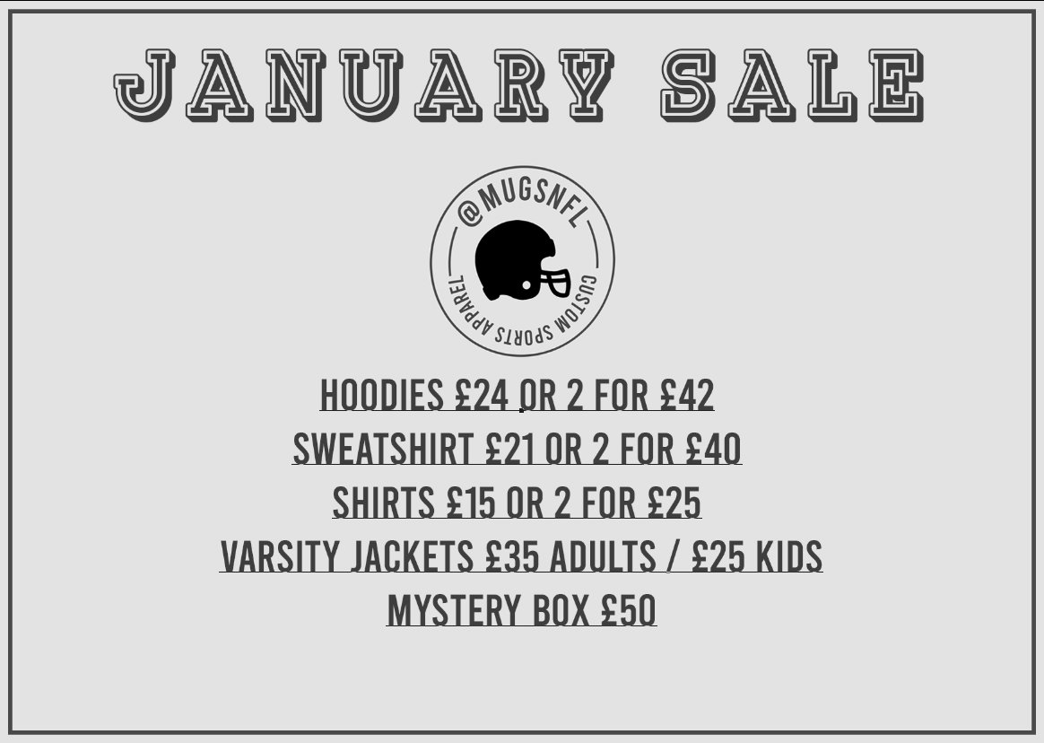 Help a brother out 🙏 

Doing massive discounts on all my stuff for an end of season sale - This covers all sports and all teams - I'd appreciate any RT

All sales through here as normal, so dm me!