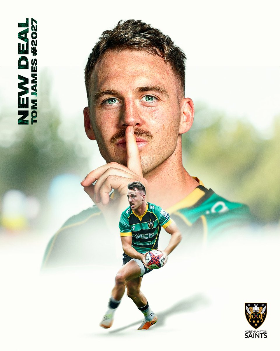 Say less 🤫

We're delighted to confirm that <a href="/TomMRJames/">Tom James</a> has signed a new contract with the Club ✍️

northamptonsaints.co.uk/TJ