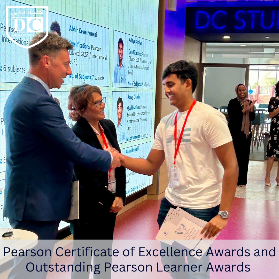 DubaiCollege's tweet image. Honoured in the Pearson High Achiever Awards: 110 Yr12 &amp;amp; 75 Yr14 DC students received Certificate of Excellence Awards. Remarkably 17 students received Outstanding Pearson Learner Awards for achieving top subject marks nationally, regionally or globally. #HighAchievers #DCProud