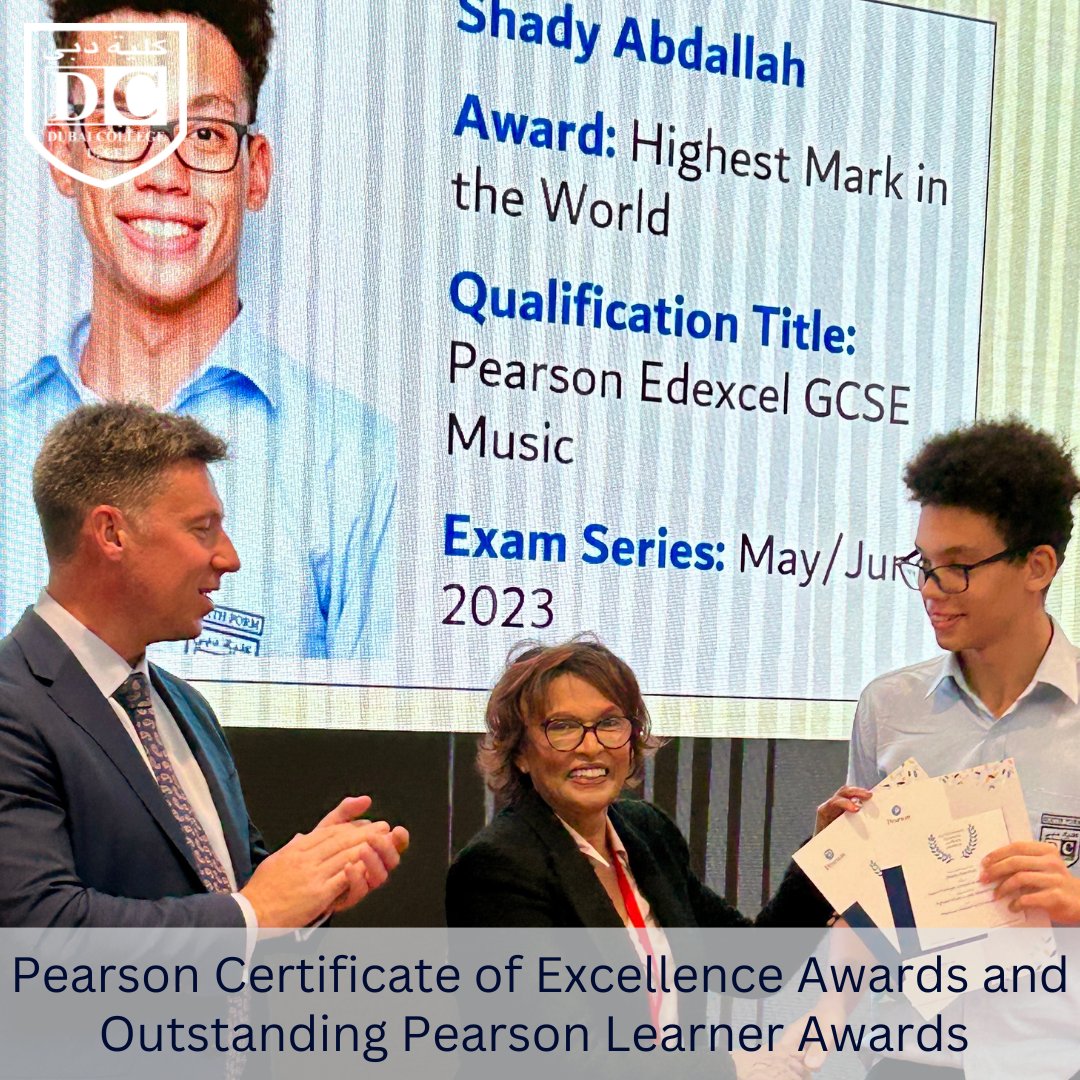 DubaiCollege's tweet image. Honoured in the Pearson High Achiever Awards: 110 Yr12 &amp;amp; 75 Yr14 DC students received Certificate of Excellence Awards. Remarkably 17 students received Outstanding Pearson Learner Awards for achieving top subject marks nationally, regionally or globally. #HighAchievers #DCProud