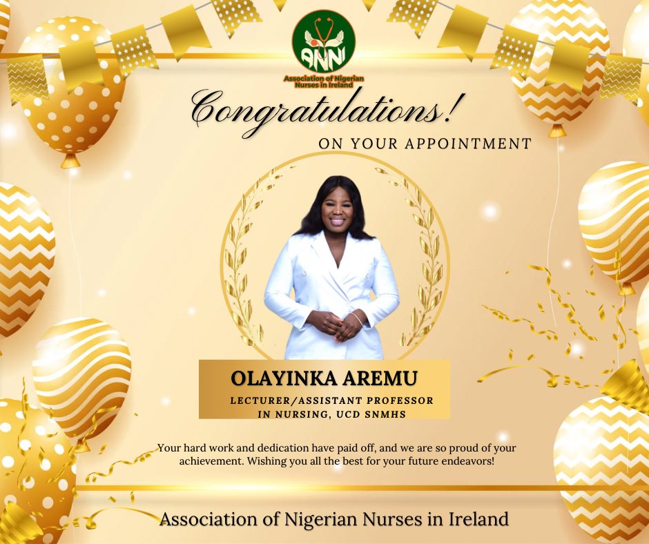 We will like to congratulate our President Olayinka Aremu @NursecoachO on this great achievement. No surprise as your leadership has been impactful for all. Best wishes in your new role