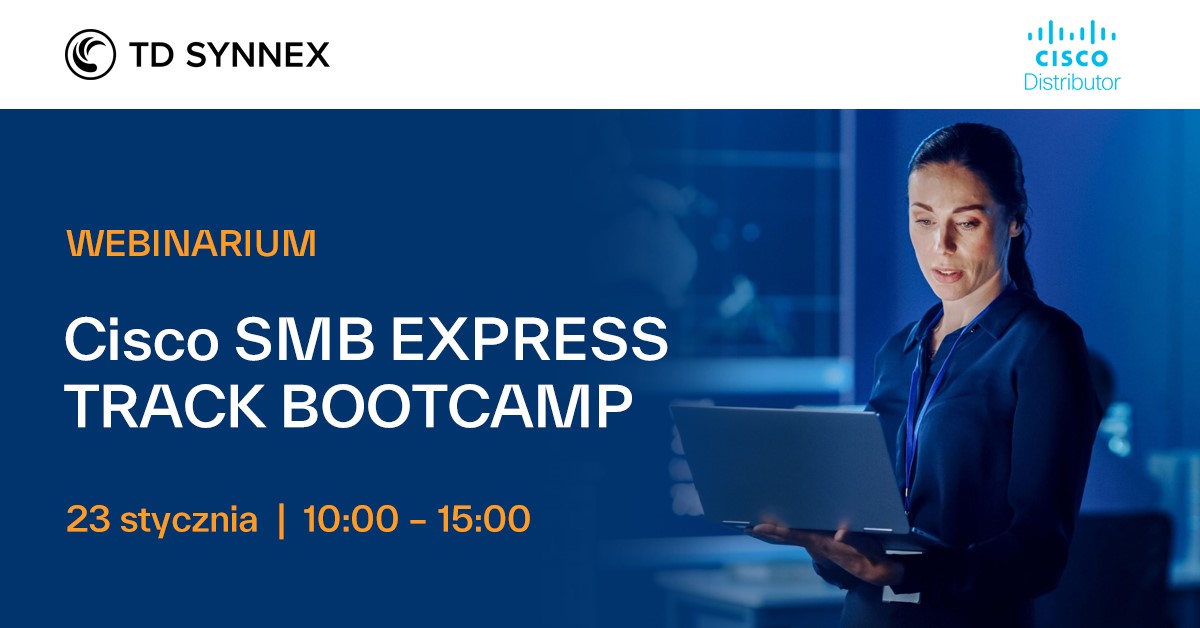 TDSYNNEXPL's tweet image. 🗓️ 23 stycznia spotkaj się z nami na szkoleniu online przygotowującym do specjalizacji #CiscoSMB Express Specialization, pozwalającej uzyskać certyfikat Cisco Certified #SelectPartner. Otwórz się na nowe możliwości! 

Szczegóły 👉 ms.spr.ly/6013iieAS

#Cisco #SMBBootcamp
