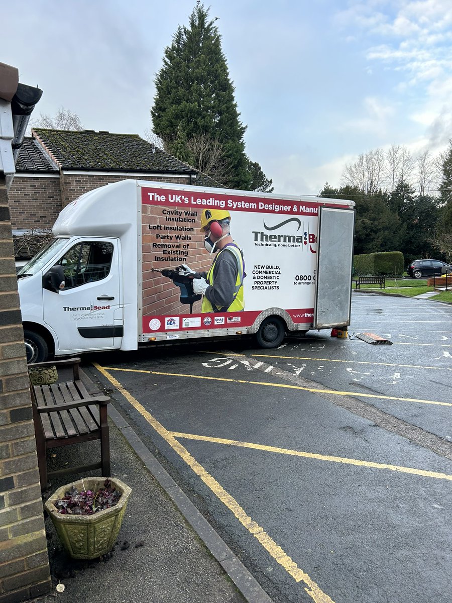 Good to see insulation being put in at Elizabeth Dowells Trust, a sheltered alms house in Moseley. Really proud of the trustees for getting this project in place despite some setbacks. It will make a big difference to heating bills and energy use. @PhilBeardmore #retrofit