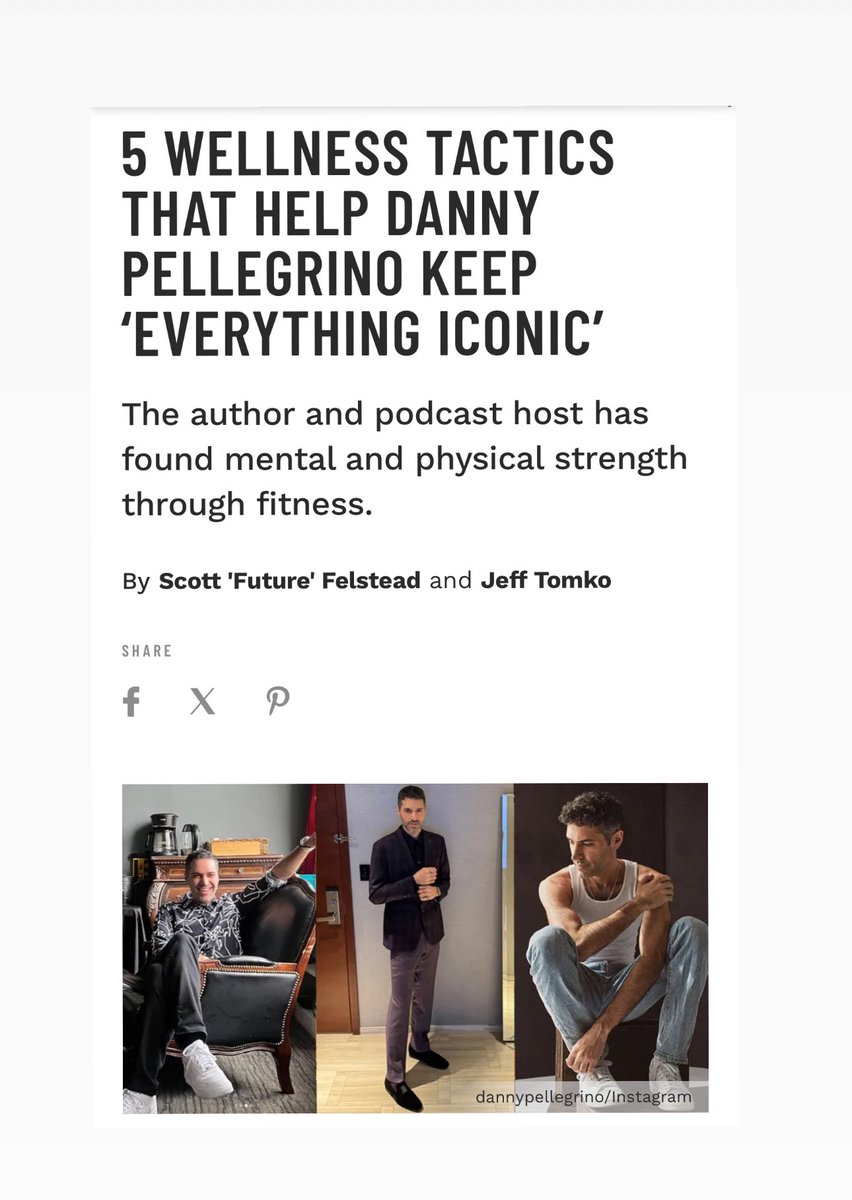 5 WELLNESS TACTICS THAT HELP DANNY PELLEGRINO KEEP ‘EVERYTHING ICONIC’ The author and podcast host has found mental and physical strength through fitness. By Scott 'Future' Felstead and Jeff Tomko Read article: muscleandfitness.com/athletes-celeb… @muscleandfitness @muscleandfitnesshers…