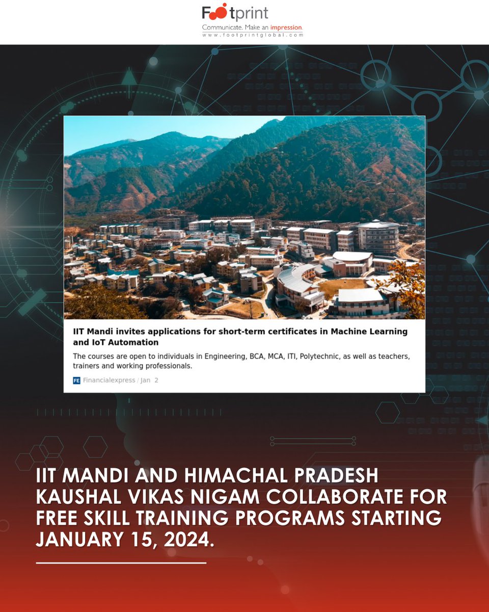 .<a href="/iit__mandi/">IIT Mandi</a> invites applications for short-term certificates in Machine Learning and IoT Automation       

Read More: financialexpress.com/jobs-career/ed… 

#HPKVN #NewCourse #ML #IOT #iitmandi #iit