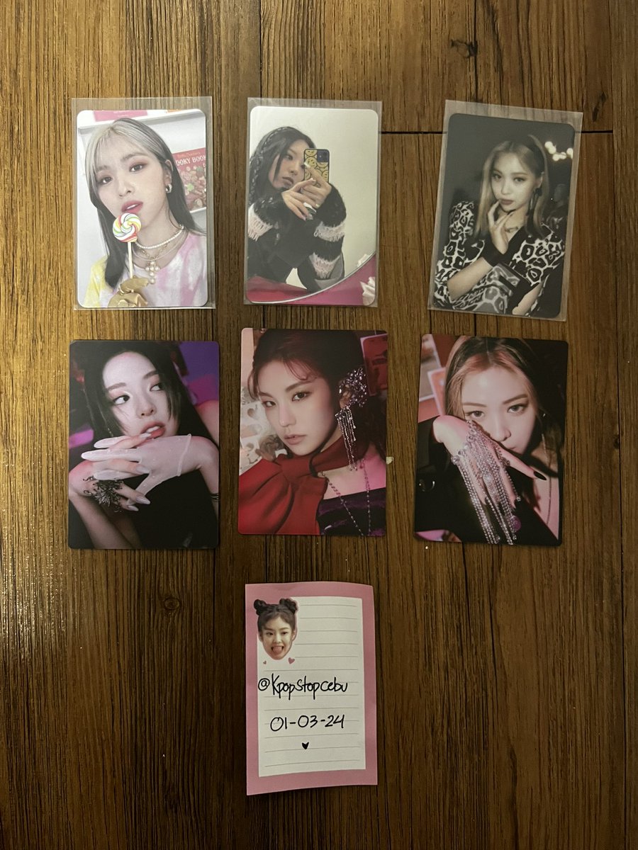 kpopstopcebu's tweet photo. wts lfb

ITZY UNSEALED album + photocard pc

•Crazy in Love
• Guess Who Limited Edition https://t.co/m56SXsBHbL