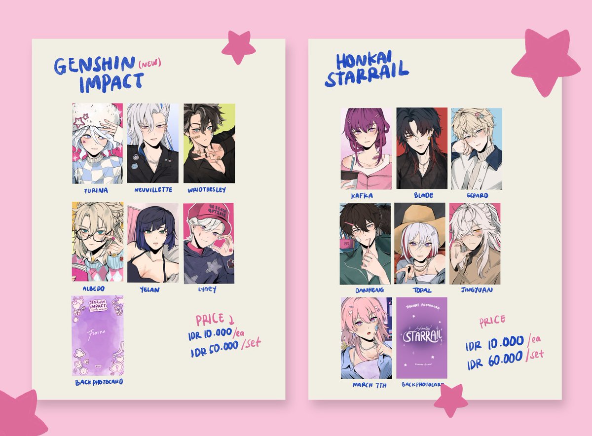 6baji's tweet photo. [ RT &amp; share are appreciated ] 
-
PRE-ORDER FANMERCH 

GENSHIN IMPACT, HONKAI STAR RAIL, &amp; JUJUTSU KAISEN
by @6baji 

🗓 3 jan - 10 jan 2024 https://t.co/COGBPtpCQc