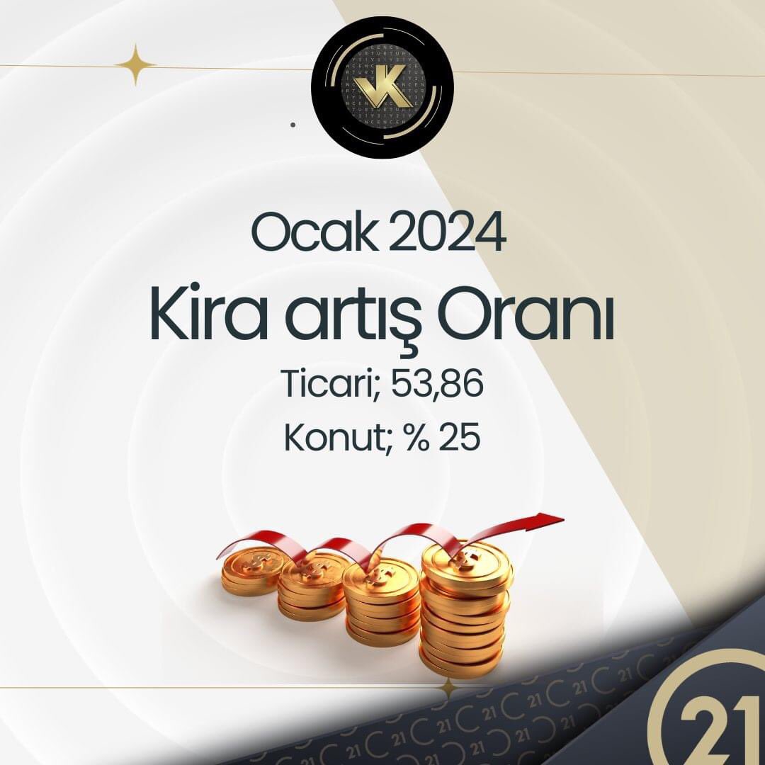 🟠TÜİK 2023 Aralık ayı enflasyon oranını (Tüfe) açıkladı.
🟠Buna göre Ocak 2024’te Ticari Gayrimenkullerde %53,86 konutlarda 1 Temmuz 2024’e kadar %25 kira artışı yapılabilecek.