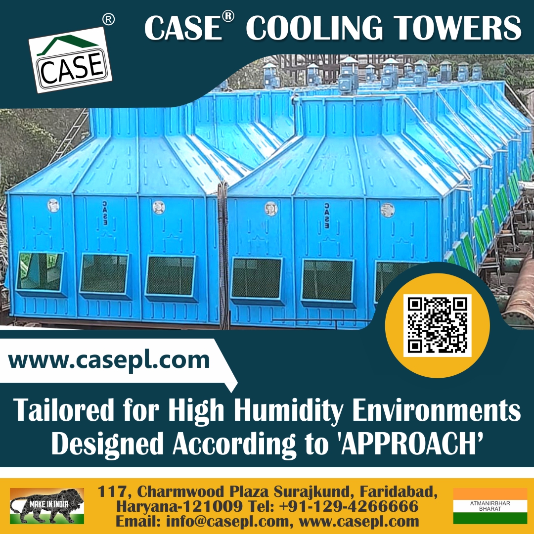 The design of our Cooling Towers is rooted in the concept of 'APPROACH,' signifying the variance between the cooling tower's outlet temperature and the ambient wet bulb temperature. 
#coolingtechnology #HumidityControl #EfficientDesign #climatecontrol #CoolingSolutions