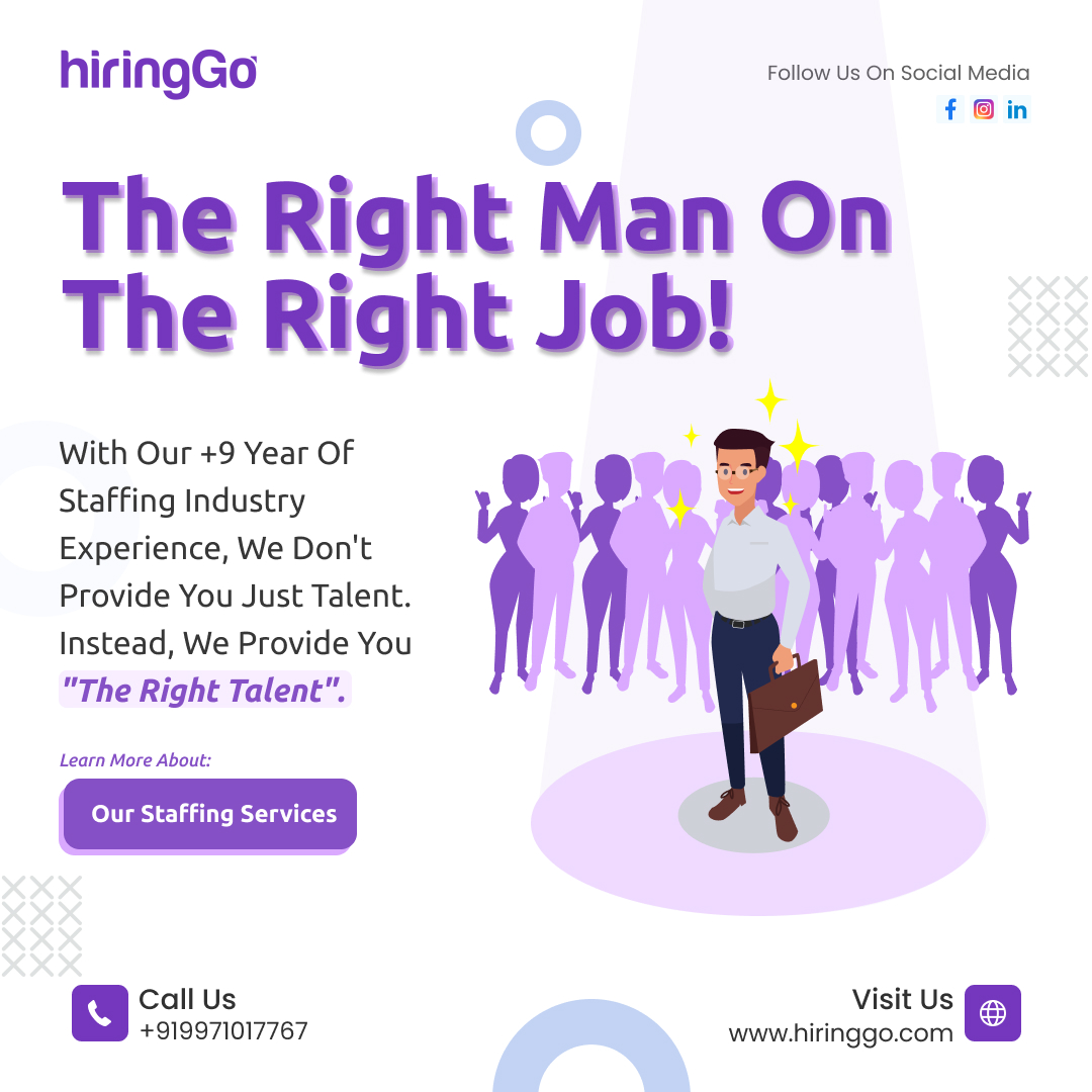 HiringGo's tweet image. Putting the right talent in the right job is an art, and with +9 years of staffing industry expertise, we&apos;ve mastered it!🌟 Elevate your team with HiringGo&apos;s unparalleled staffing services.✨ #HiringGo #Staffingservices
hiringgo.com
hello@hiringgo.com
+91-9971017767