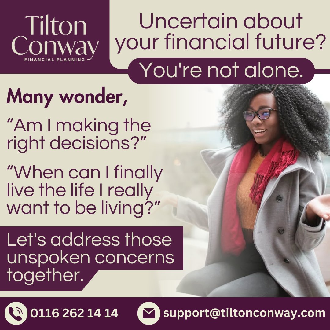 Our goal is to alleviate your worries and guide you toward a positive financial path. 

Read more here: tiltonconway.com/what-we-do/

#femaleentrepreneurs #femalebusinessowners #femalefinance #finance #financialadvice #uk #financetips #wealth #wealthmanager #wealthmanagement
