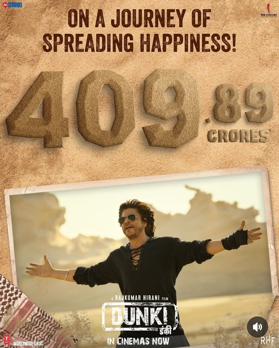 Rolex__47's tweet photo. #Dunki crosses the 400 crore milestone worldwide and hits a whopping 200 crores in India! This success marks SRK's third back-to-back blockbuster, an accomplishment unique to him among Indian actors!

#ShahRukhKhan #RajkumarHirani

https://t.co/vf4fHrNnOo https://t.co/M8AH7hSQvn