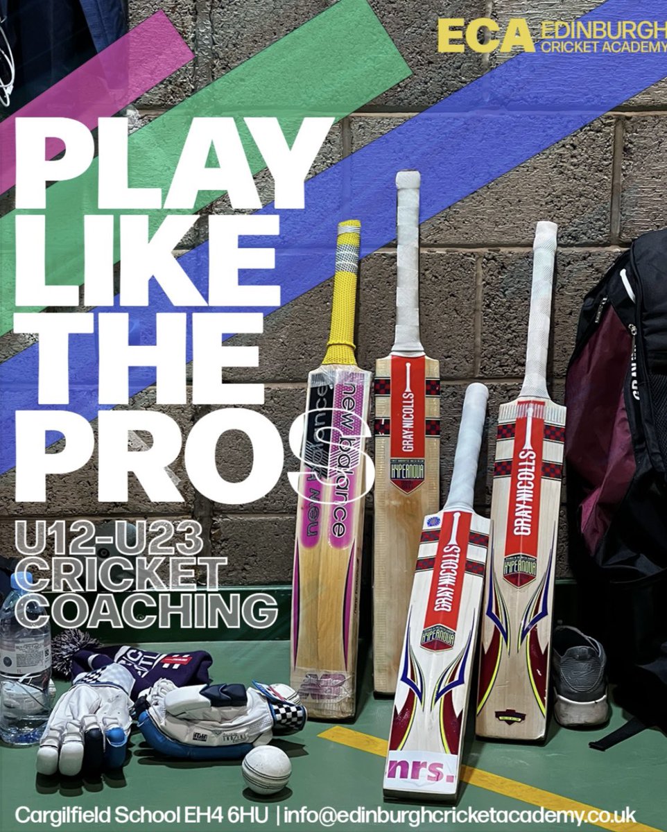 Another year of @ECA_Coaching starts this weekend. Take a look at their website for more details and how to sign up. edinburghcricketacademy.co.uk