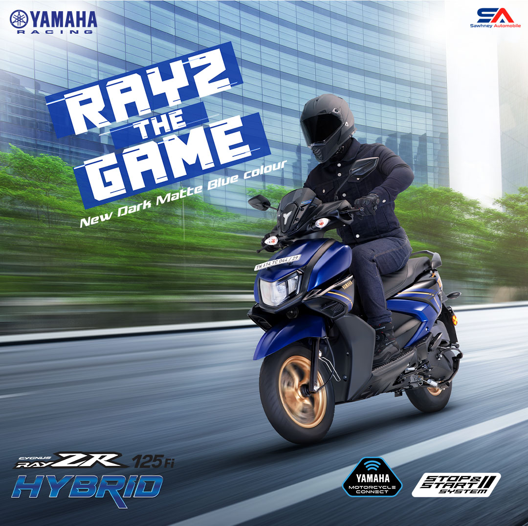 Sawhney_Auto's tweet photo. Sporty #RayZR is now in the eye-catching Dark Matte Blue colour variant. Book now, link in bio.

#RayZR125Fi #YamahaMotorIndia #TheCallOfTheBlue #sawhneyautomobiles https://t.co/UeiIySBRPG