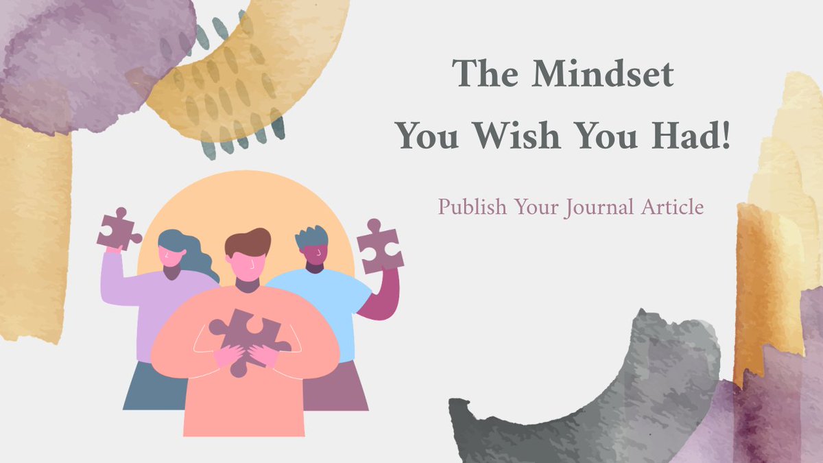 The Mindset That Will Change Your Academic Career FOREVER! youtu.be/Dvx2Q2sys68

#Mindset #academic #publishing #writing #Researchpaper