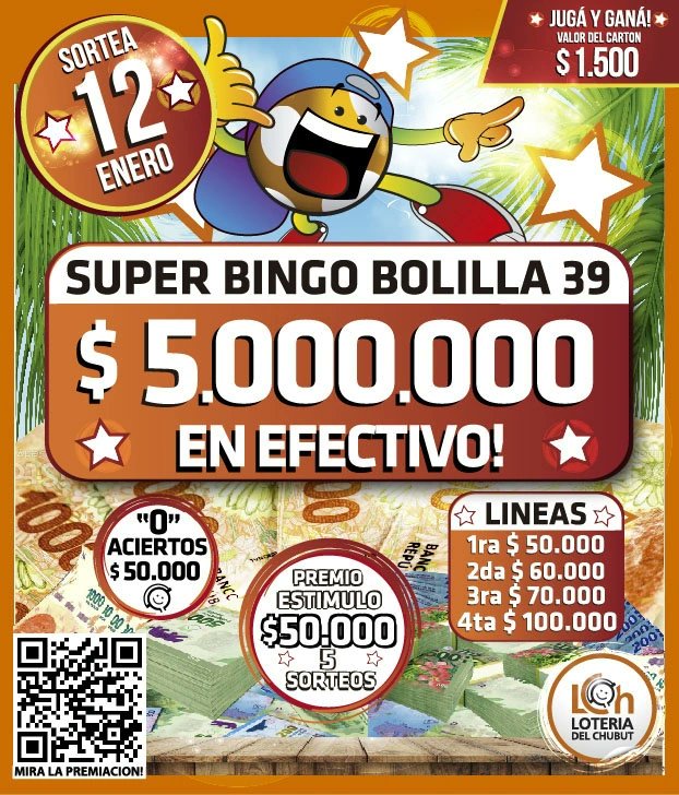 IAS_Chubut's tweet image. ✨️Buen comienzo del 2024
🍀  El primer #TelebingoChubutense del año se juga el 12/01‼️ 
🙌En la 4ta Ronda 📣2 millones de pesos 🤑😱😱😱😱😱
❇️ SúPeR BiNgO bolilla 39📣 5 millones de pesos 
🙌Valor del cartón 👉$1.500
➡️Los cartones ya están a la venta en las agencias oficiales