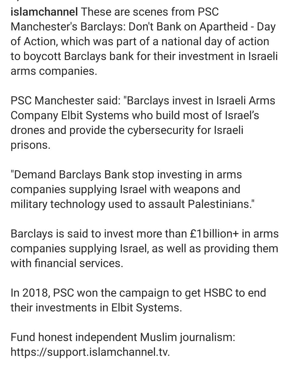 Time.to switch banks
#BarclaysBank
#StopArmingIsrael 
#StopThe Genocide