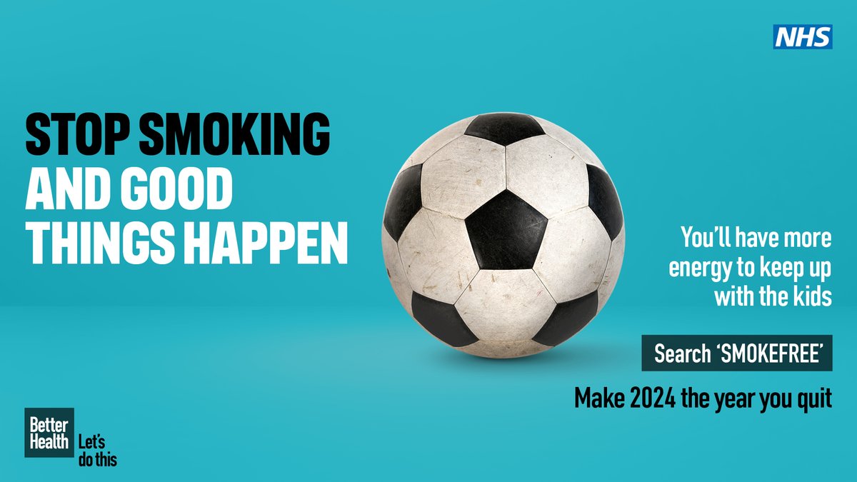 Quit smoking this January.
It's much easier to quit when you get the right support. Check out our free tools and tips to help you stay on track.
Let's do this and make 2024 the year you quit.
For help and support please visit - nhs.uk/better-health/…
