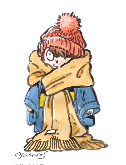 「hat yellow scarf」 illustration images(Latest)