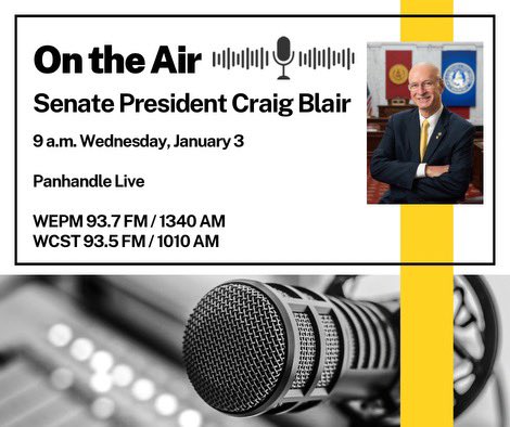 Senate President Craig Blair tweet media