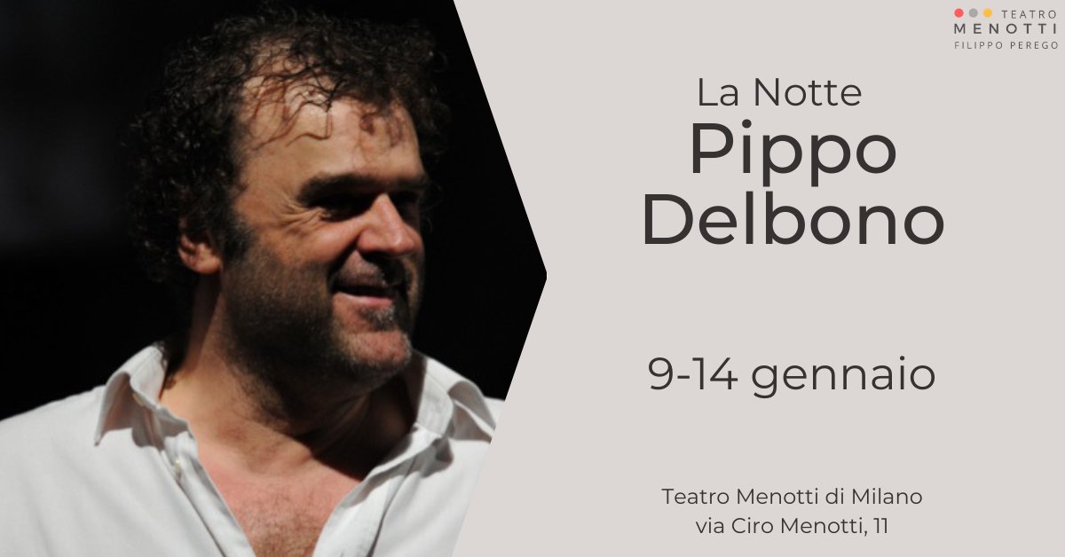 La Notte di e con Pippo Delbono
Immergiti in un monologo forte, intenso e provocatorio che Delbono, accompagnato dalla chitarra di Piero Corso, interpreta con grande musicalità, modulando voce, toni e ritmi

#pippodelbono #teatro #milano