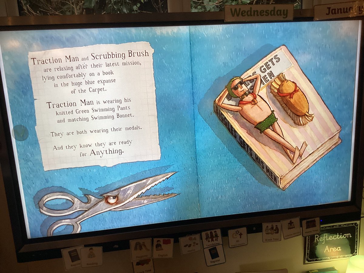 Potter_School's tweet photo. Inspired by the final page of #tractionman Year 2 have been playing out what could happen to our daring hero and his trusty side kick scrubbing brush! @Bonzetta1 #minigrey #lincolnshirereadingpledge https://t.co/Zn9K8NtpCK